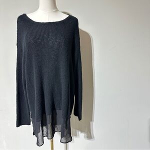Two by Vince Camuto Charcoal Knit Top